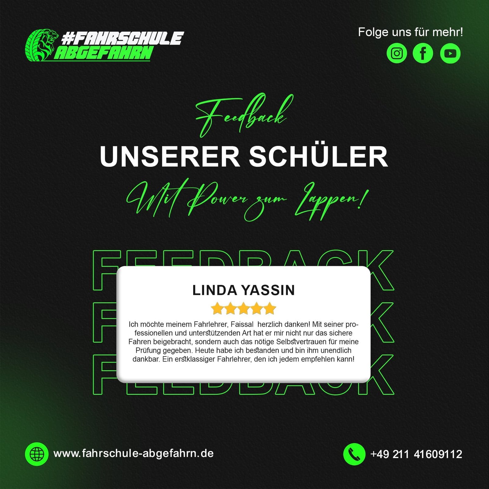 5-Sterne Bewertung des Schülers Yassi