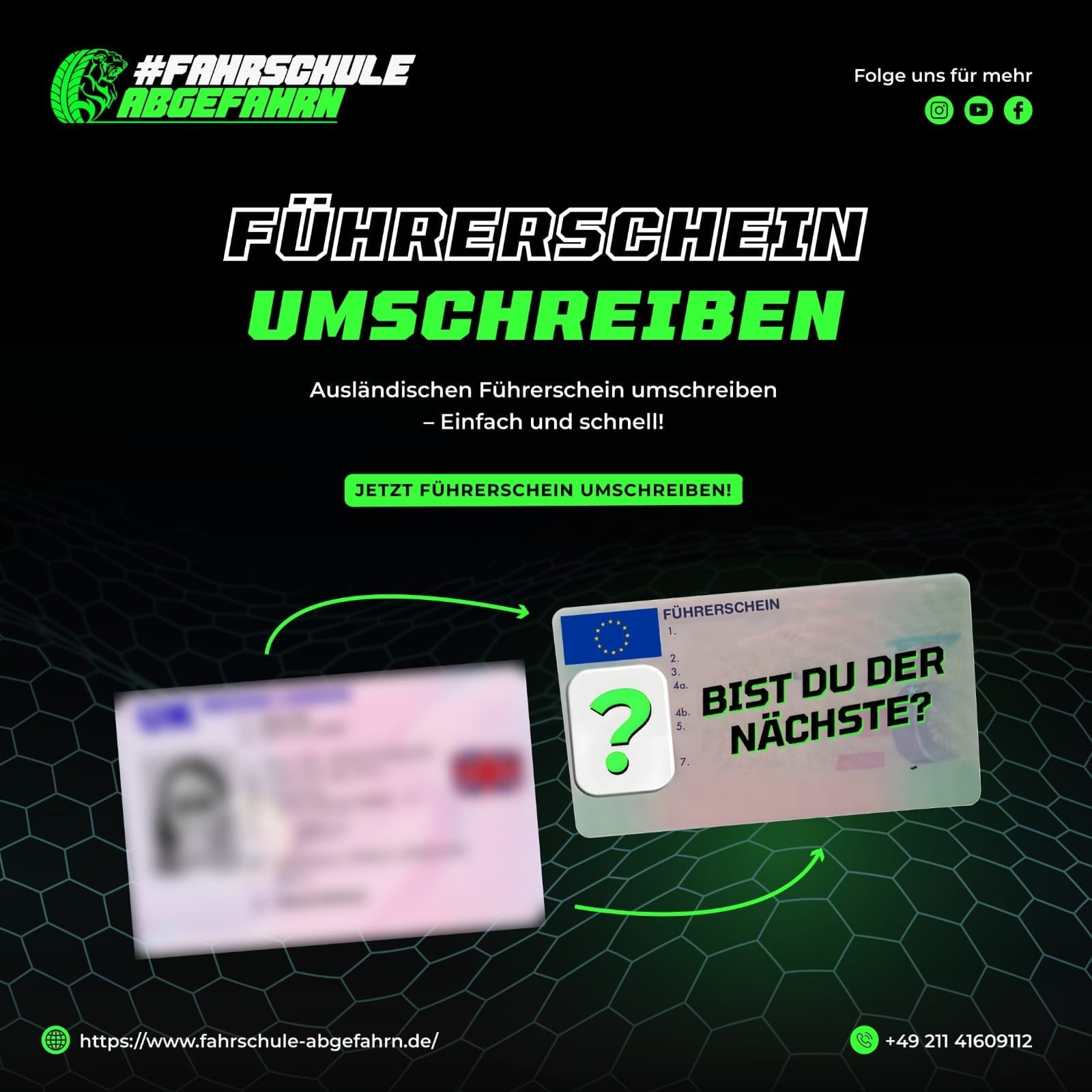 Design zum Produkt Führerschein umschreiben