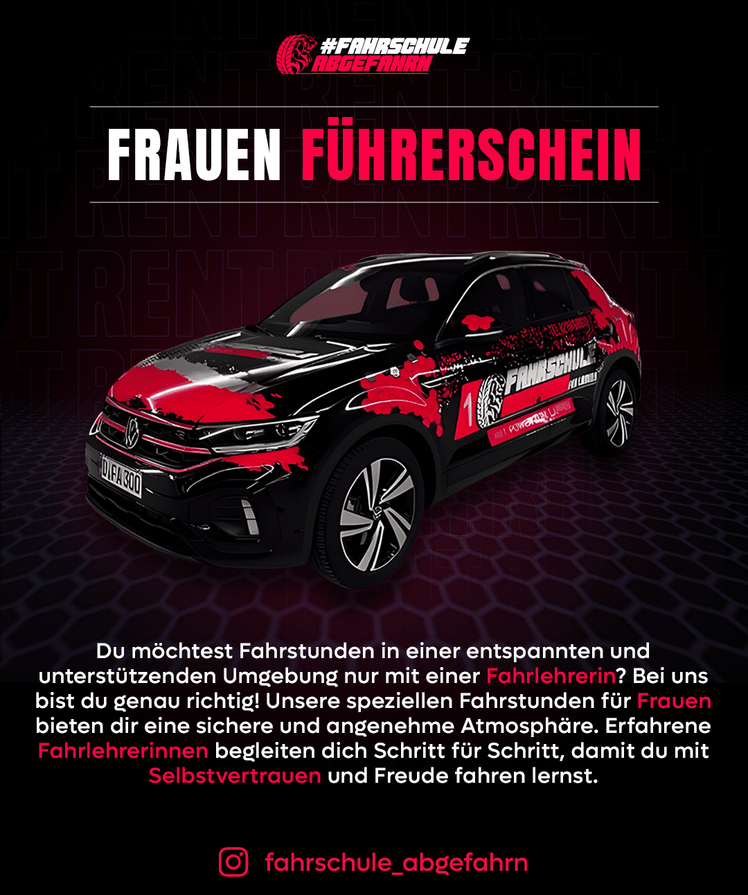 Design zum Frauen Führerschein